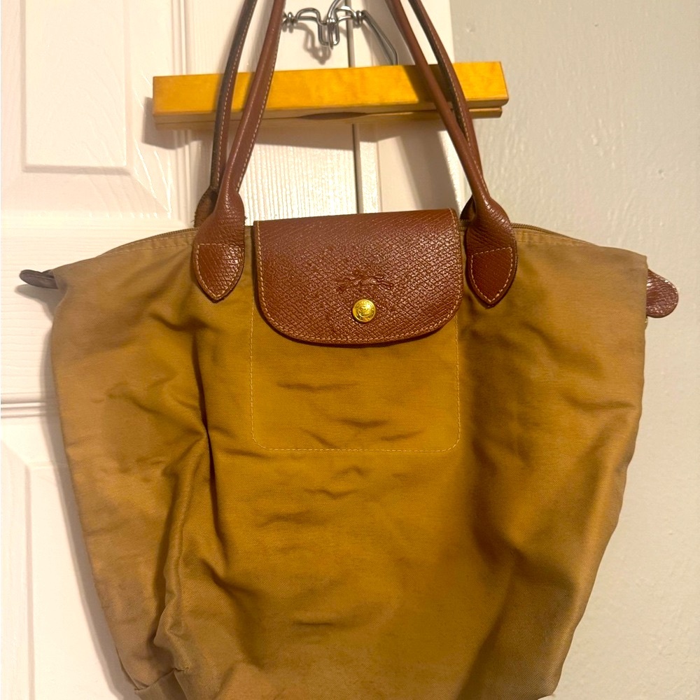 Longchamp Tan Leather mini tote